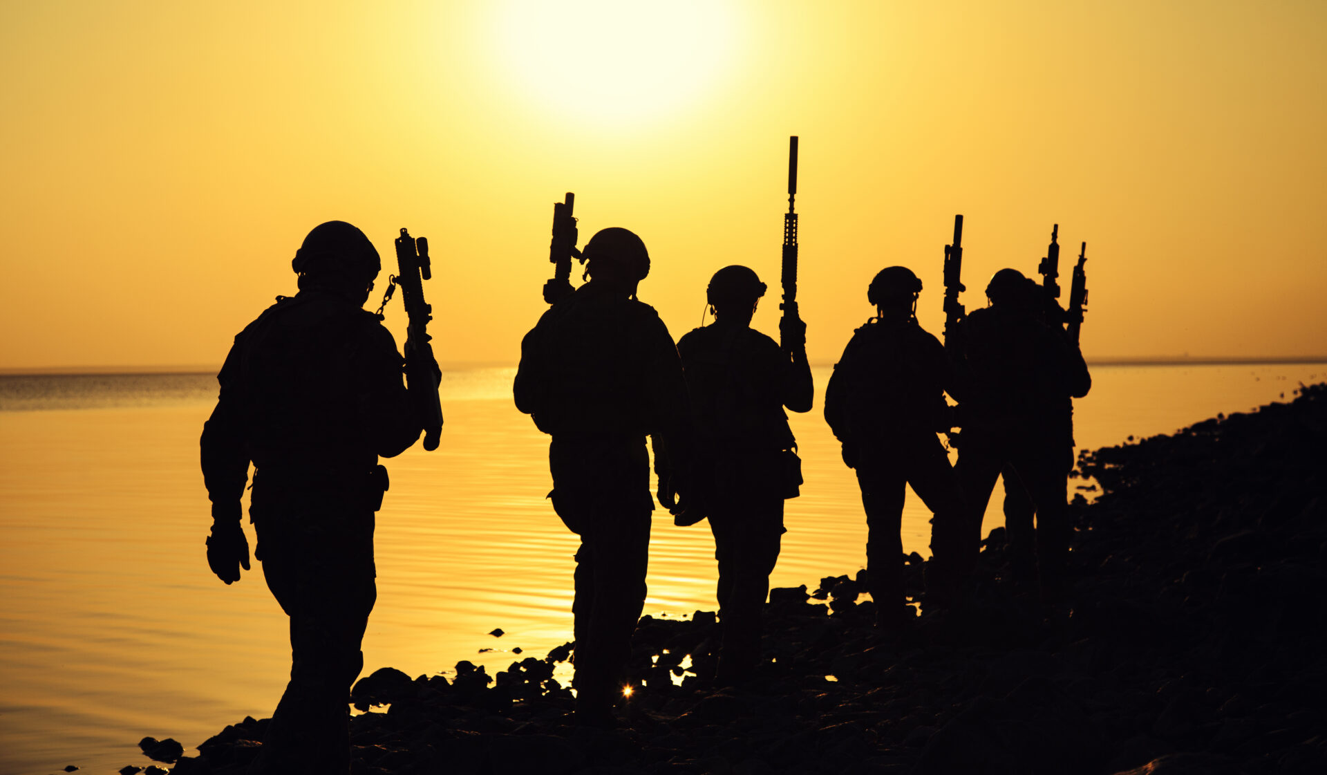 Army soldier silhouettes